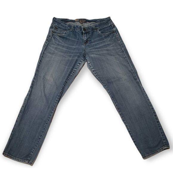 KUT from The Kloth Denim Blue Boot Cut Jeans - Women's Size 8 Petite - Picture 1 of 6